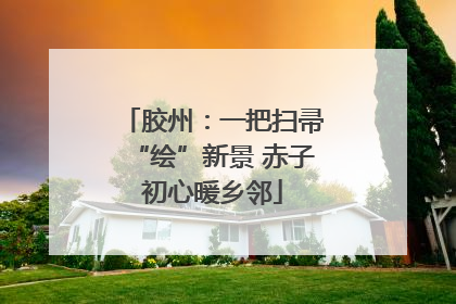 胶州：一把扫帚“绘”新景 赤子初心暖乡邻