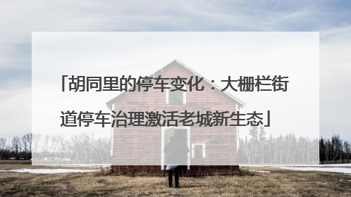 胡同里的停车变化：大栅栏街道停车治理激活老城新生态