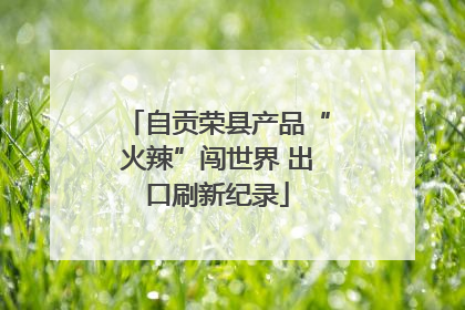 自贡荣县产品“火辣”闯世界 出口刷新纪录