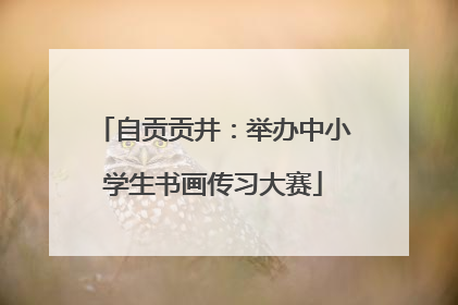 自贡贡井：举办中小学生书画传习大赛