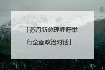 苏丹新总理呼吁举行全面政治对话