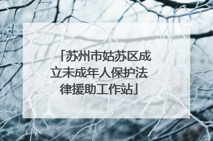 苏州市姑苏区成立未成年人保护法律援助工作站