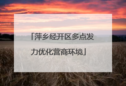 萍乡经开区多点发力优化营商环境