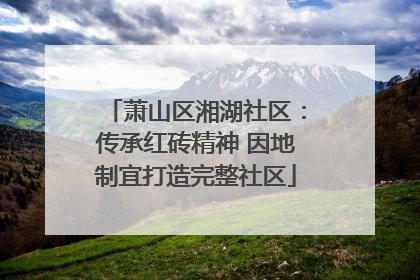 萧山区湘湖社区：传承红砖精神 因地制宜打造完整社区