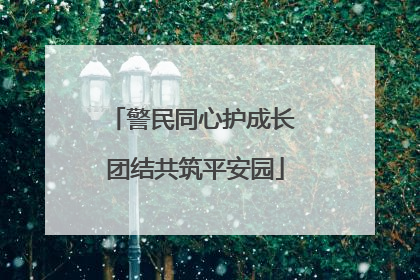 警民同心护成长 团结共筑平安园