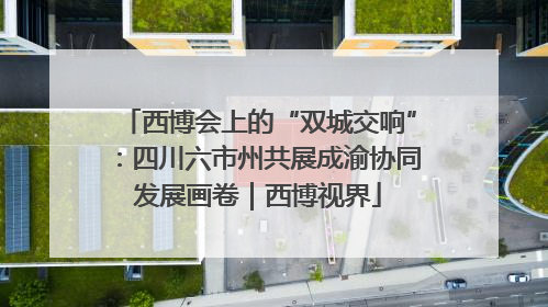 西博会上的“双城交响”：四川六市州共展成渝协同发展画卷｜西博视界