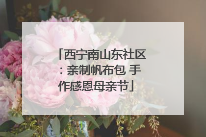 西宁南山东社区：亲制帆布包 手作感恩母亲节