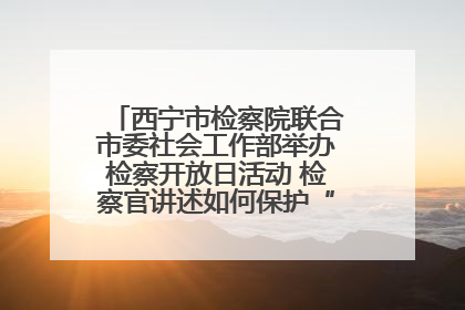 西宁市检察院联合市委社会工作部举办检察开放日活动 检察官讲述如何保护“少年的你”