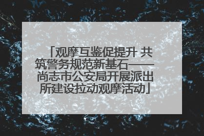 观摩互鉴促提升 共筑警务规范新基石——尚志市公安局开展派出所建设拉动观摩活动