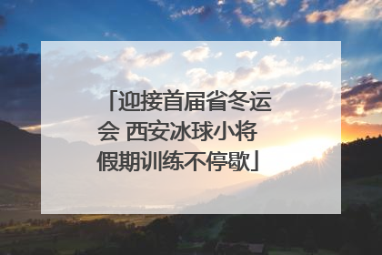 迎接首届省冬运会 西安冰球小将假期训练不停歇