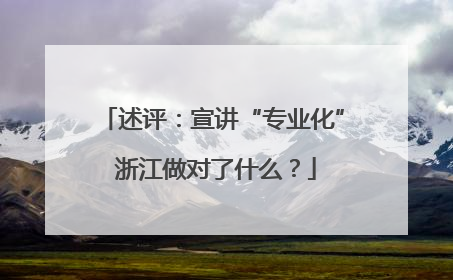 述评：宣讲“专业化” 浙江做对了什么？