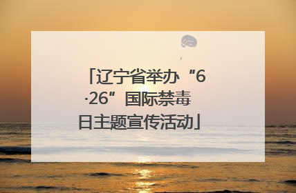 辽宁省举办“6·26”国际禁毒日主题宣传活动