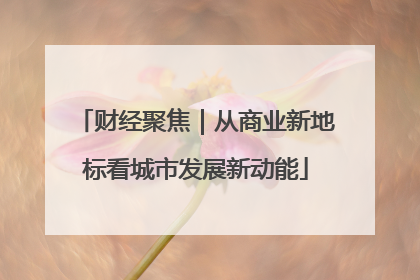 财经聚焦｜从商业新地标看城市发展新动能