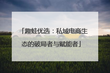 趣蛙优选：私域电商生态的破局者与赋能者