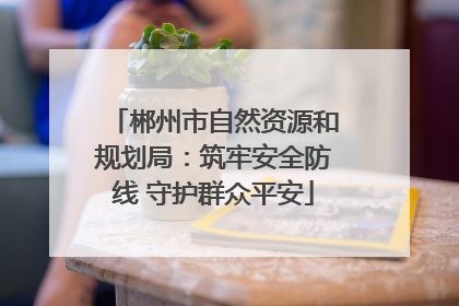 郴州市自然资源和规划局：筑牢安全防线 守护群众平安