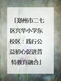 郑州市二七区兴华小学东校区：践行公益初心促进普特教育融合