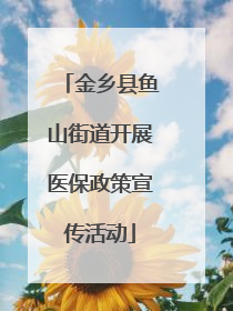 金乡县鱼山街道开展医保政策宣传活动