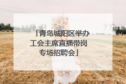 青岛城阳区举办工会主席直播带岗专场招聘会