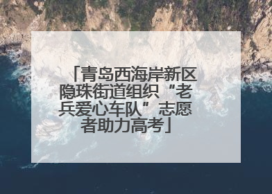 青岛西海岸新区隐珠街道组织“老兵爱心车队”志愿者助力高考