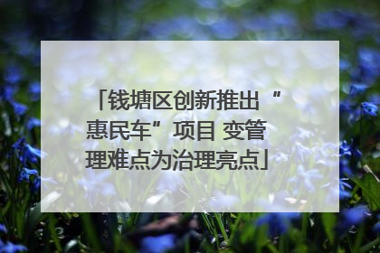 钱塘区创新推出“惠民车”项目 变管理难点为治理亮点