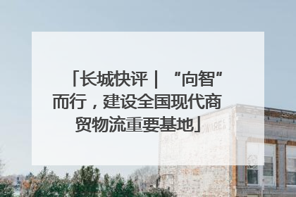 长城快评｜“向智”而行，建设全国现代商贸物流重要基地