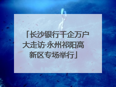 长沙银行千企万户大走访·永州祁阳高新区专场举行