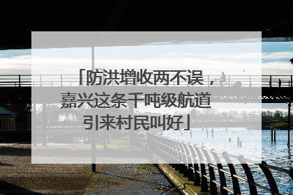 防洪增收两不误，嘉兴这条千吨级航道引来村民叫好