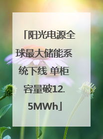 阳光电源全球最大储能系统下线 单柜容量破12.5MWh