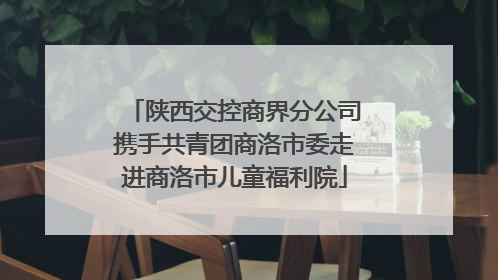 陕西交控商界分公司携手共青团商洛市委走进商洛市儿童福利院