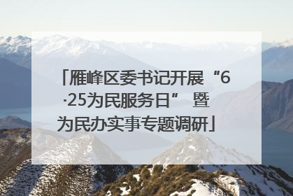 雁峰区委书记开展“6·25为民服务日” 暨为民办实事专题调研