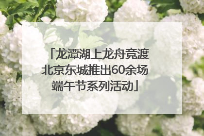 龙潭湖上龙舟竞渡 北京东城推出60余场端午节系列活动