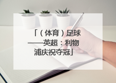 （体育）足球——英超：利物浦庆祝夺冠