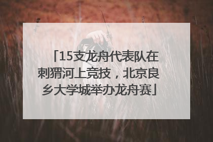15支龙舟代表队在刺猬河上竞技，北京良乡大学城举办龙舟赛