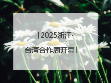 2025浙江·台湾合作周开幕