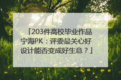 203件高校毕业作品宁海PK：评委最关心好设计能否变成好生意？