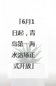 6月1日起，青岛第一海水浴场正式开放