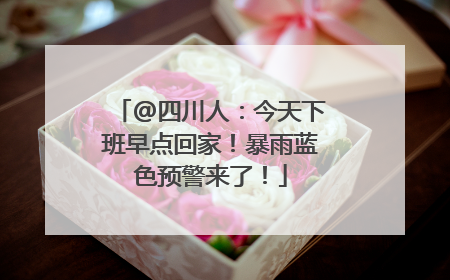 @四川人：今天下班早点回家！暴雨蓝色预警来了！