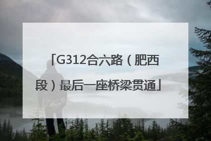 G312合六路（肥西段）最后一座桥梁贯通
